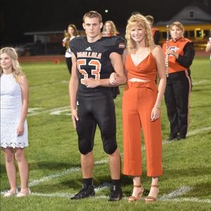 Two Piece Orange Pant Set